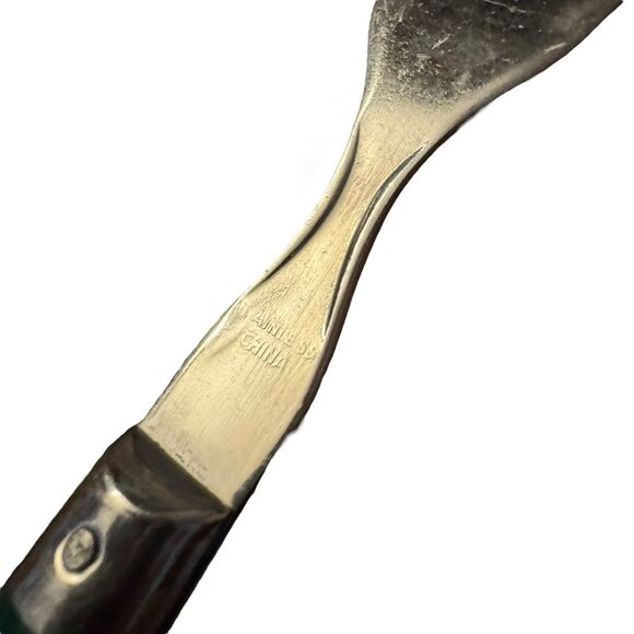 WF Washington Forge Mardi Gras Flatware Green MCM Stainless 6-Piece Fork Knife - Picture 12 of 13